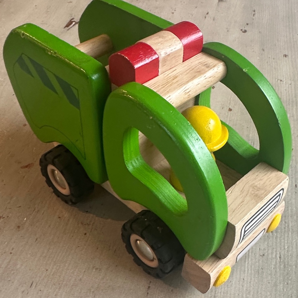 Goki Garage Truck Waldorf inspired wooden toy